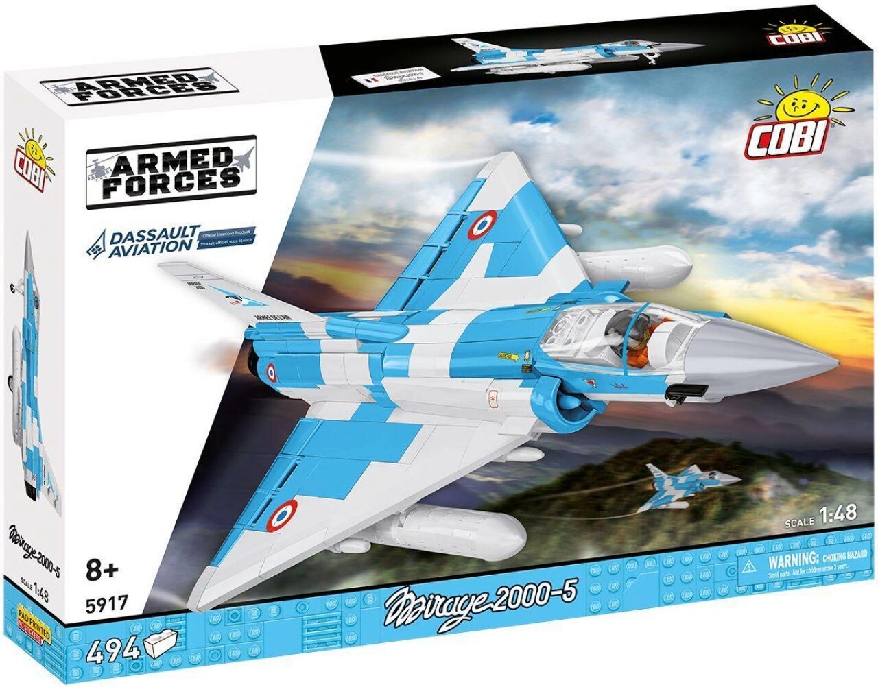 COBI Mirage 2000-5F Armed Forces Bausteine Set 494 Teile Kampfjet Modell Maßstab 1:48 Spielzeug ab 8 Jahren - Bild 3