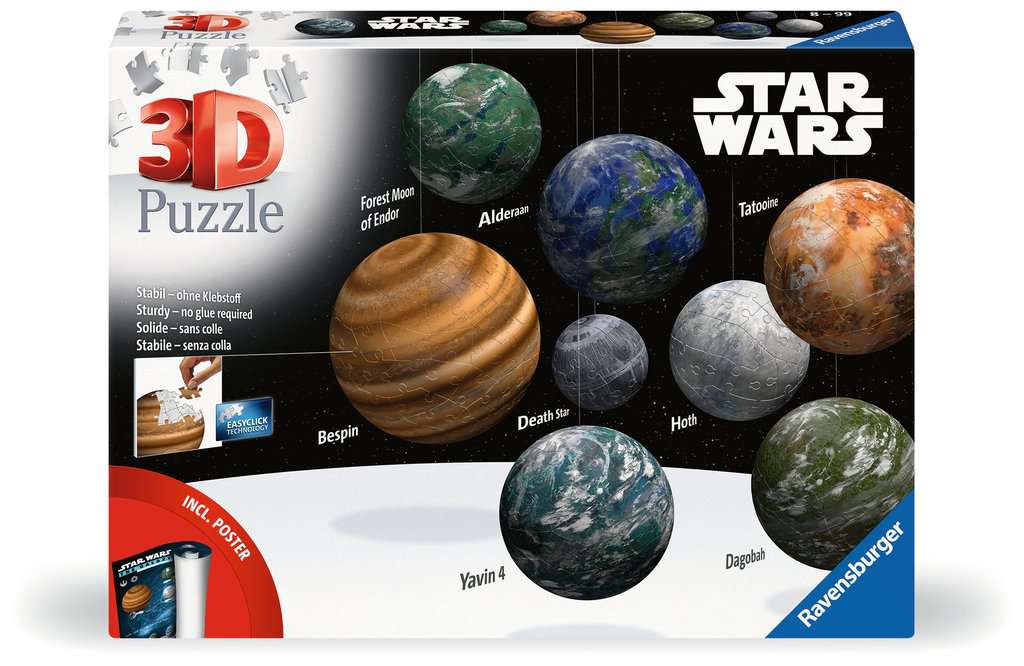 3D Puzzle Ball Himmelskörper der Star Wars Galaxie Ravensburger Originalverpackt - Image 6