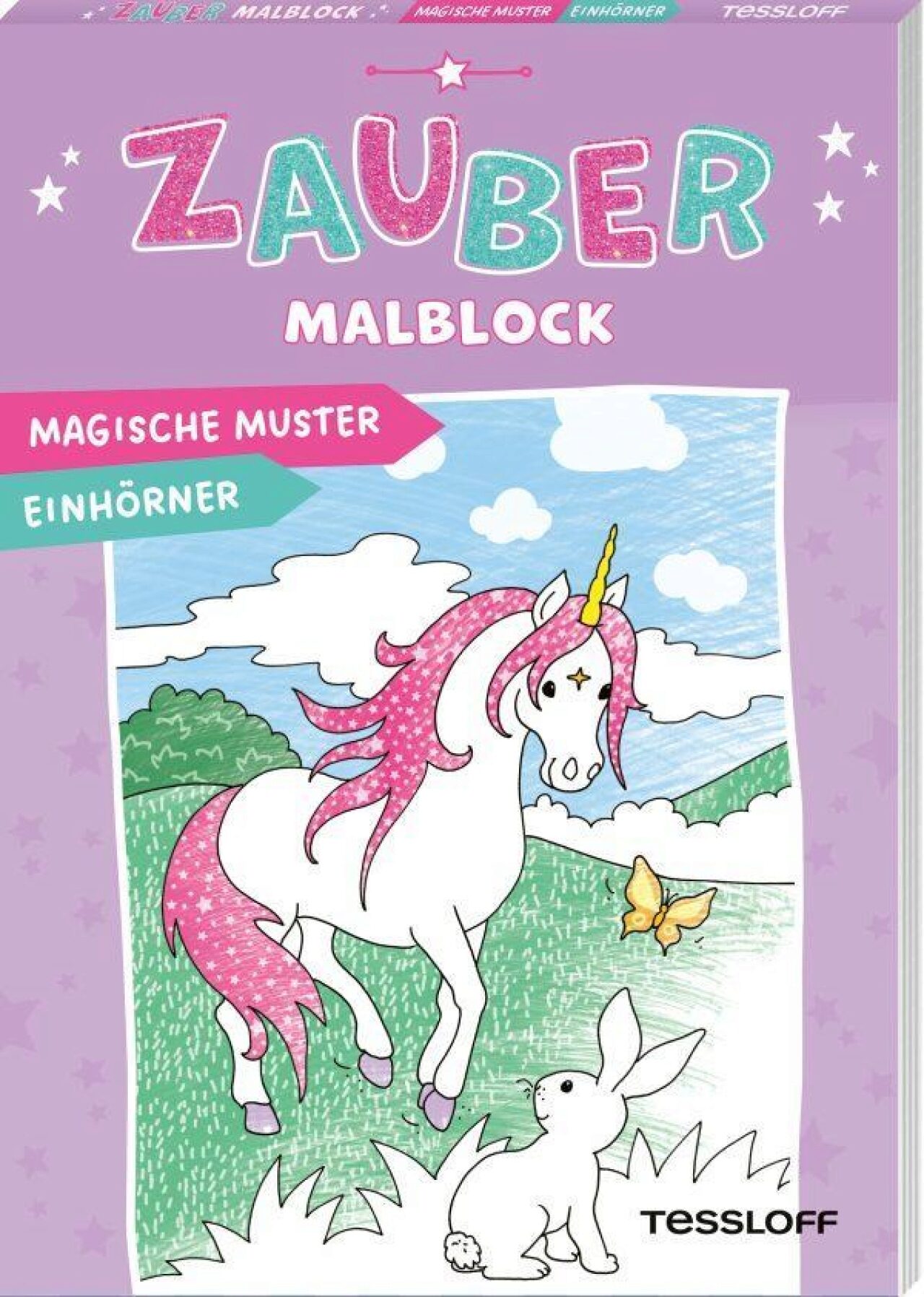 Tessloff 378864819 Zaubermalblock. Magische Muster. Einhörner