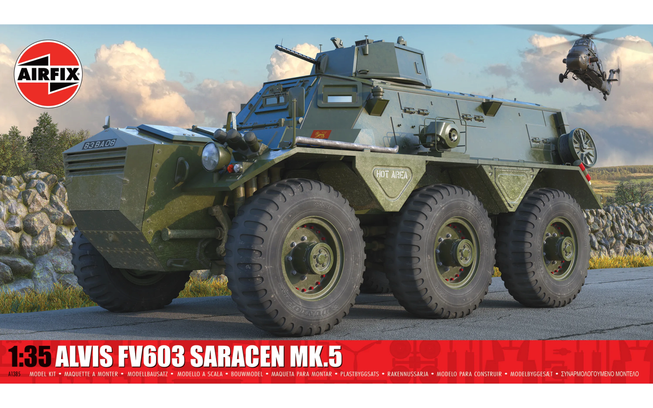Airfix A1385 Alvis FV603 Saracen Mk.5 Maßstab 1:35 Modellbausatz - Image 2