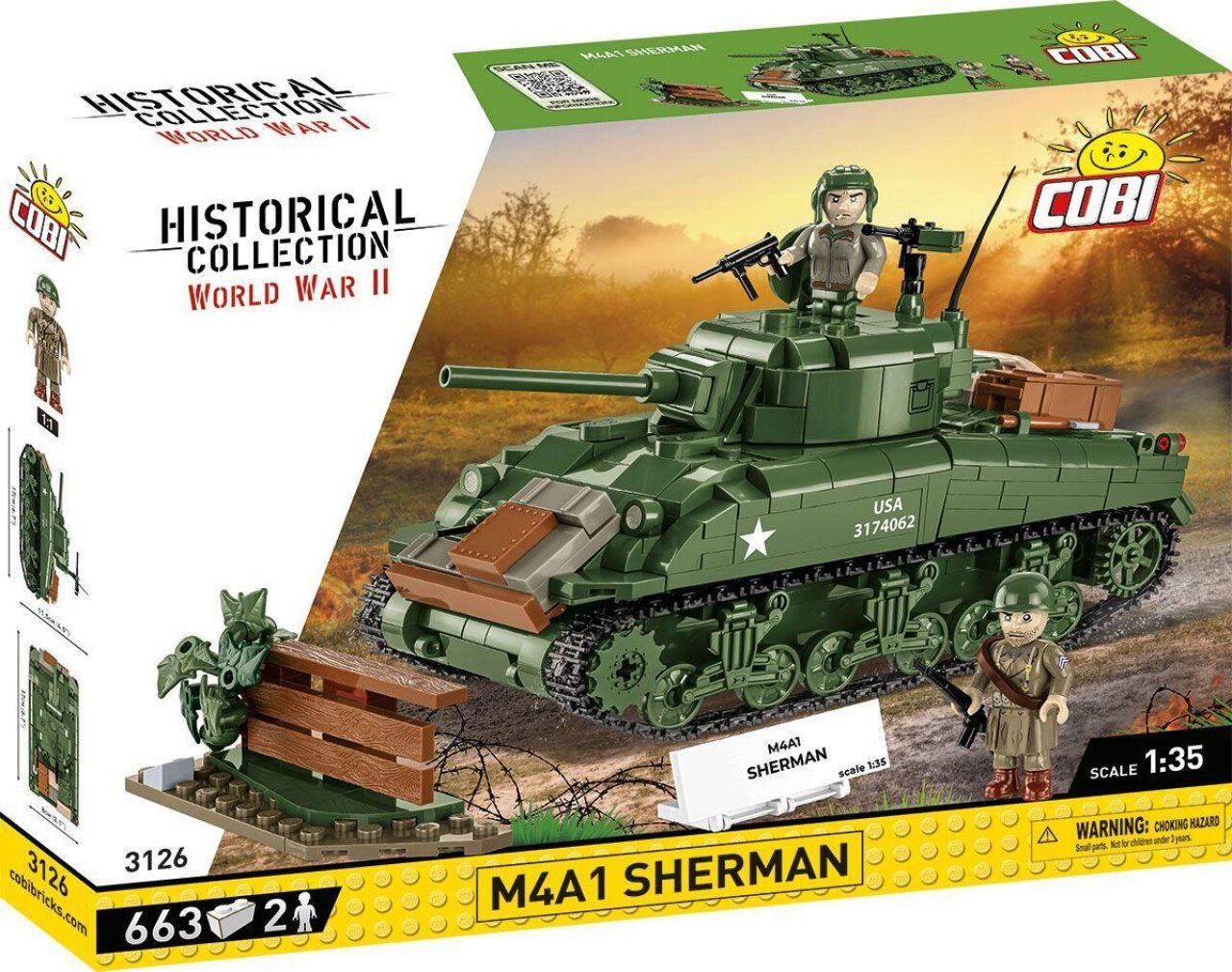 Cobi 3126 1:35 M4a1 Sherman