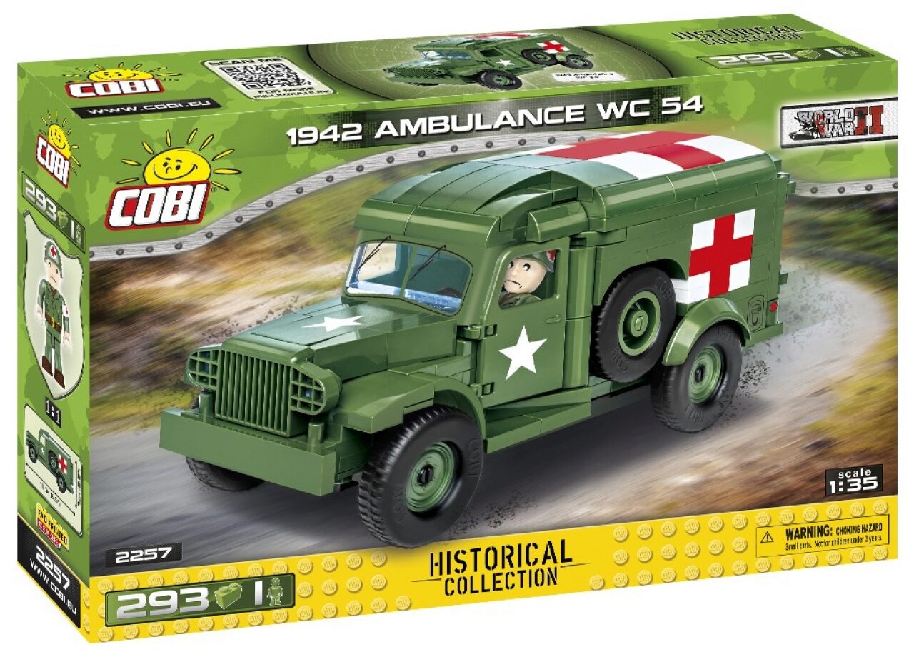 COBI Militär Bausatz Set 2257 Militärwagen 1942 DODGE WC-54 AMBULANCE - Bild 6