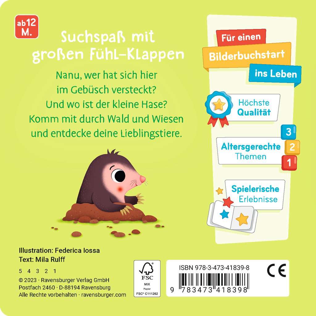 Ravensburger 41839 Wo Bist Du, Kleiner Hase?