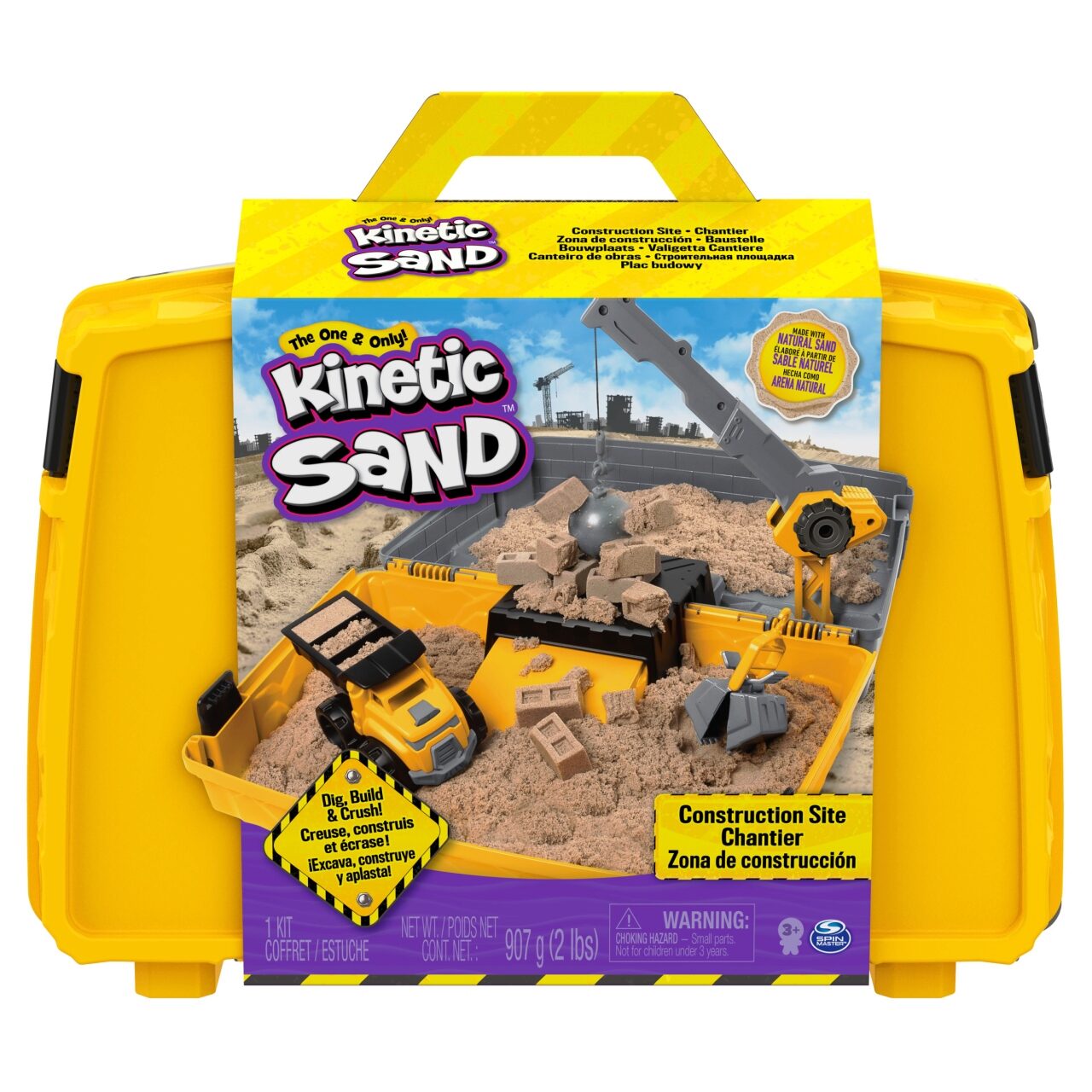 Kinetic-Sand-Spielzeug Grabe und zerstöre die Baustelle Koffer für Kinder a - Image 5