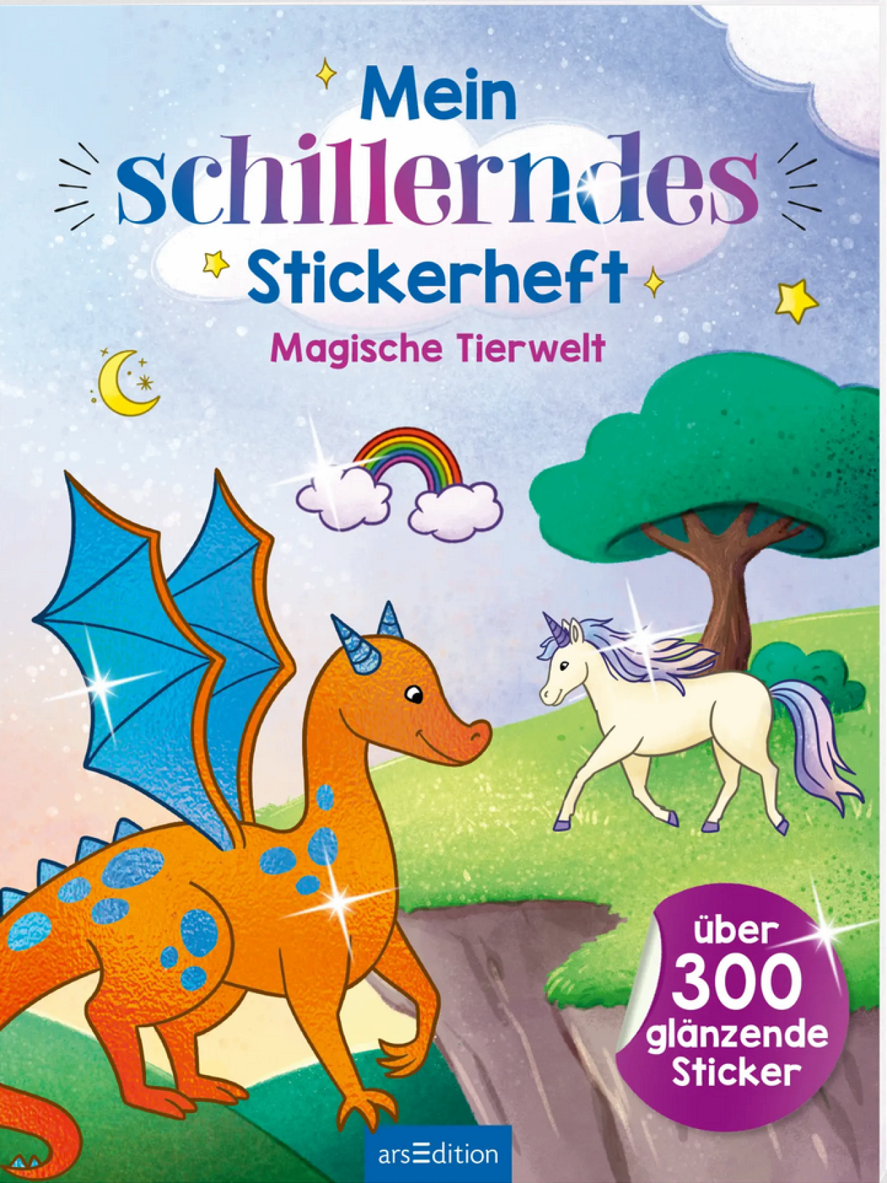 Ars Edition Arsedition 135683 Mein Schillerndes Stickerheft – Magische Tierwelt - Bild 3