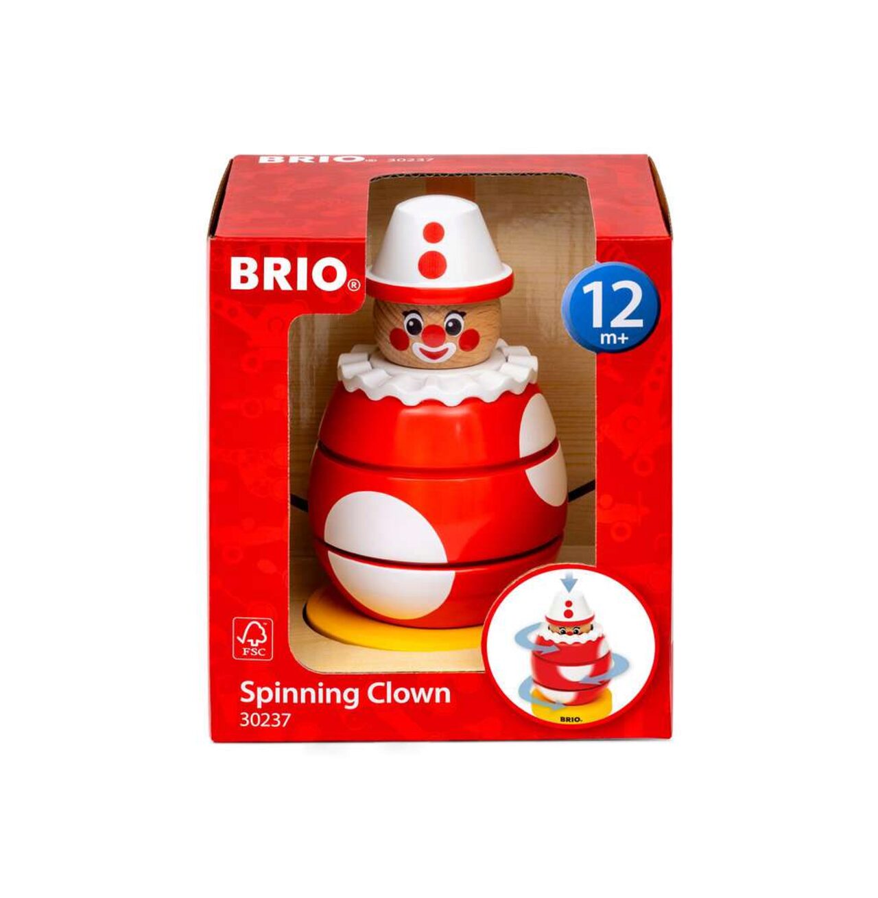 BRIO 63023700  Drück- & Dreh-Clown