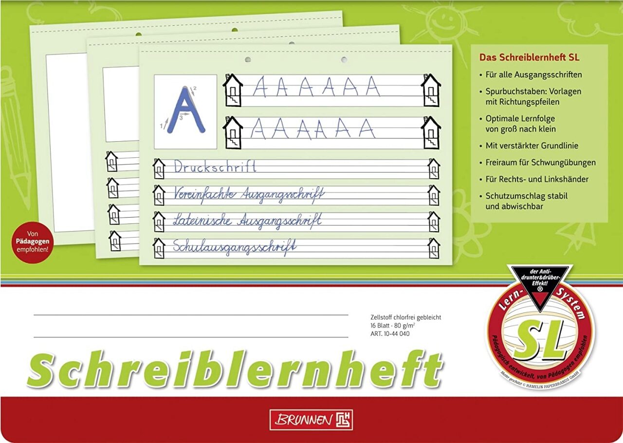 Brunnen Schreiblernheft, A4 Quer, Liniatur Sl, 16 Blatt - Image 3