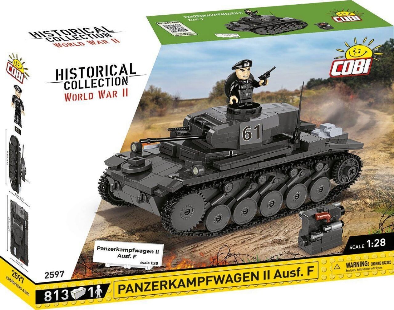 Cobi 2597 1:28 Panzerkampfwagen Ii Ausf. F - Bild 5