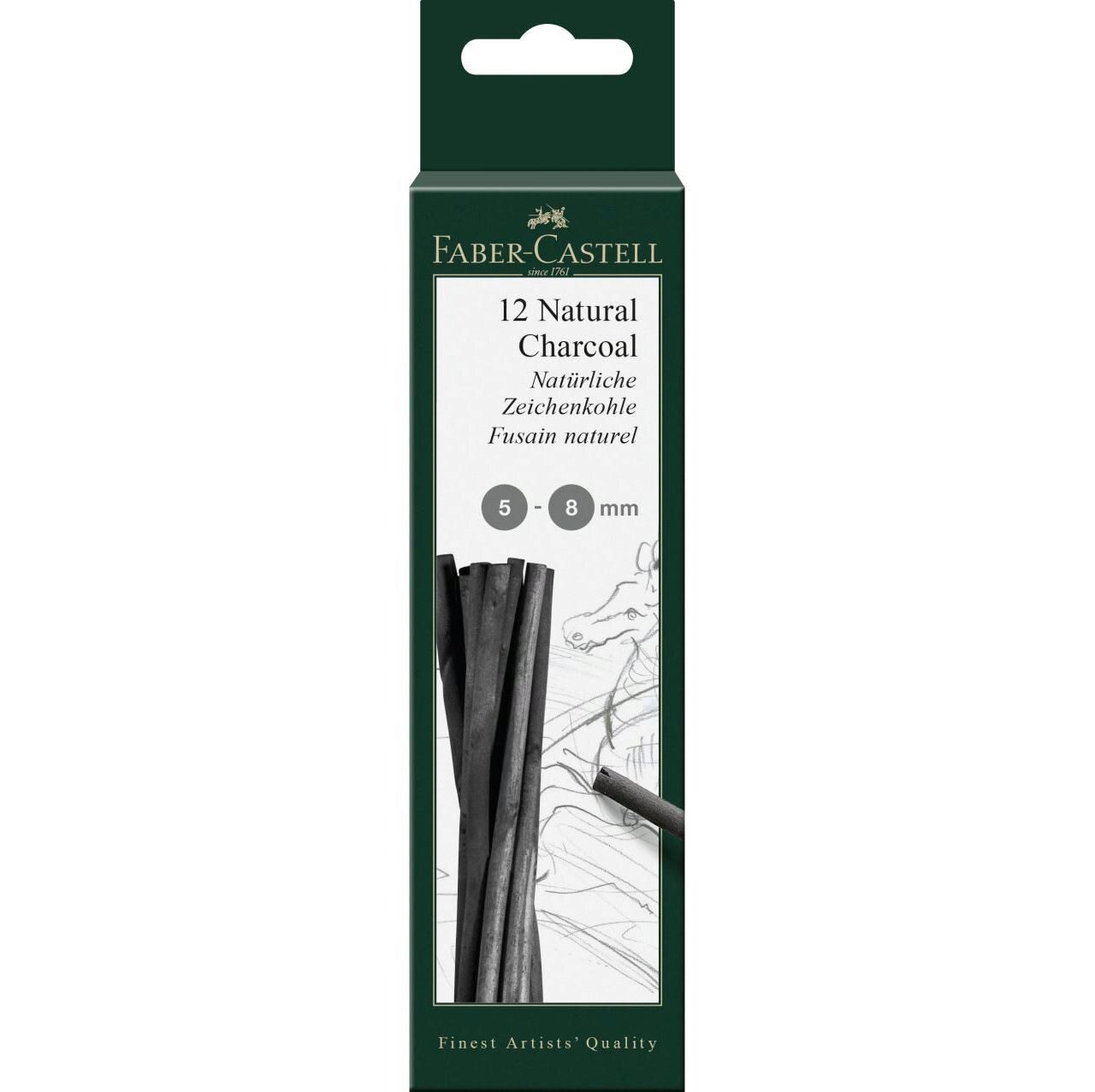 Faber Castell Faber-Castell 129298 Zeichenkohle Natürlich Pitt 5-8Mm In Bk - Image 6
