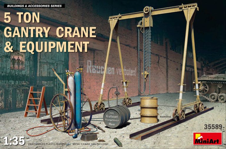 MiniArt 35589 5 Ton Gantry Crane & Equipment Bausatz in 1:35 Neu OVP - Bild 4