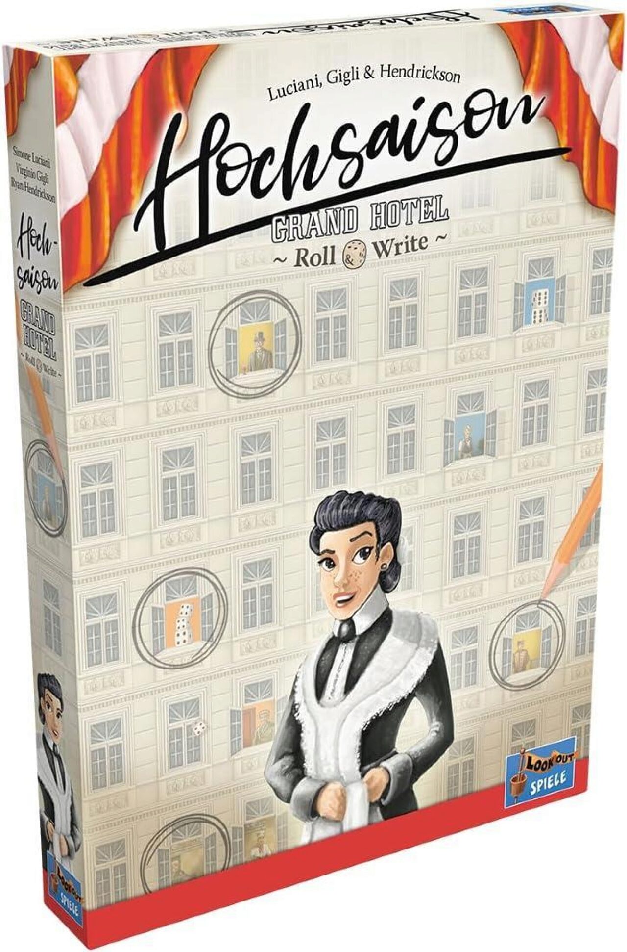 Lookout Spiele Lood0061 Hochsaison Grand Hotel Roll & Write