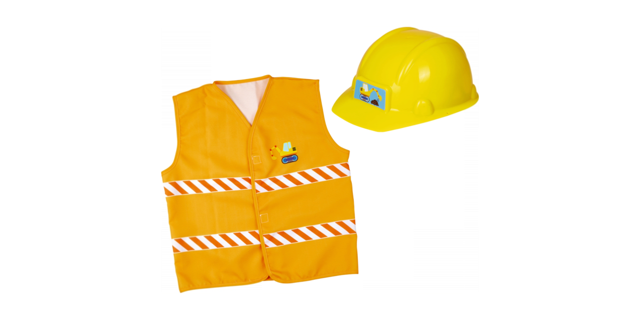 DIE SPIEGELBURG 0015134 Verkleidungsset Bauarbeiter (Helm+Weste) Wenn ich  mal groß bin