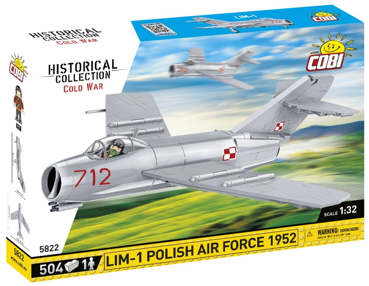 Cobi 5822 1/32 LIM-1 Polish Air Force Flugzeug Cold War 504Teile Bausatz - Bild 4