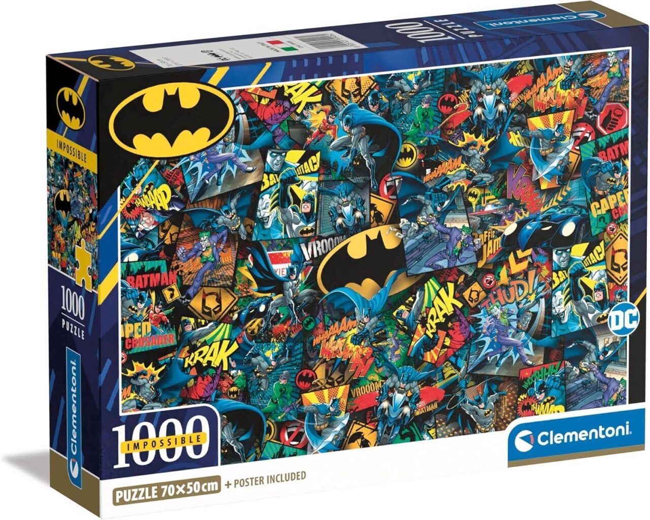 Clementoni 39906 Puzzle 1000 Teile Batman Collection Impossible Compact