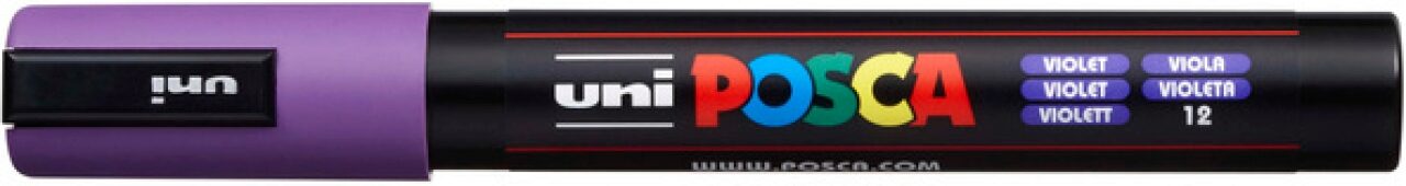 Uni Marker - Posca - Konische Spitze Medium - Violett - Strichbreite: 1,8 – 2,5 Mm - Bild 3