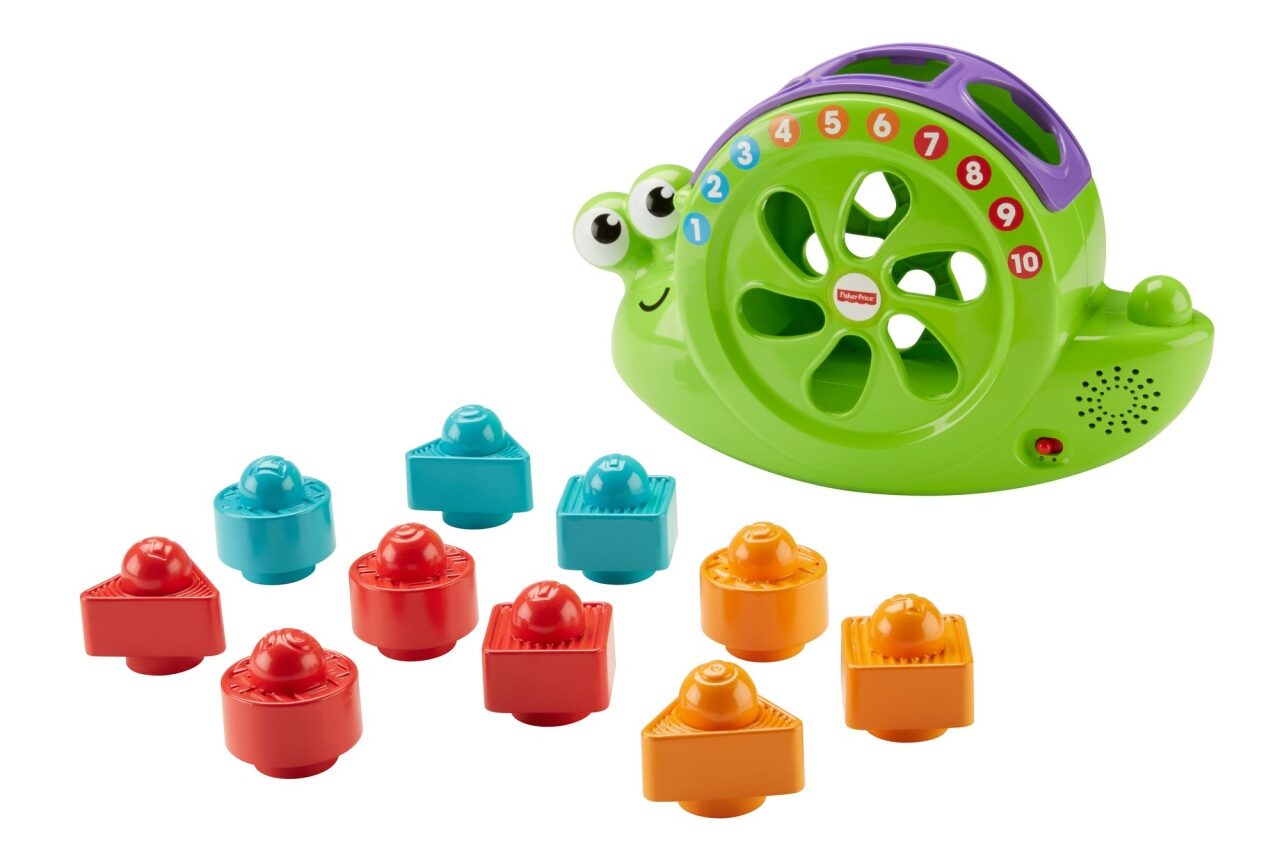 Fisher-Price Frb88 Babys Musik Schnecke, Steckspielzeug, Stapelspiel, Lernspielzeug - Image 5