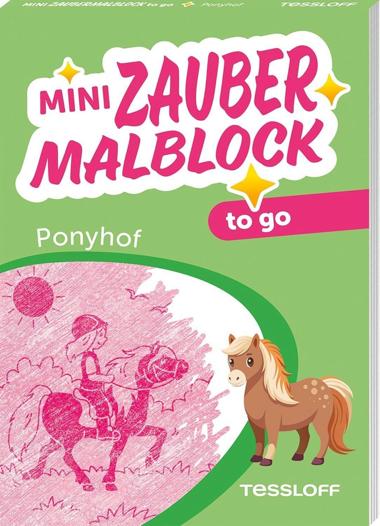 Tessloff 378864748 Mini Zaubermalblock To Go. Ponyhof