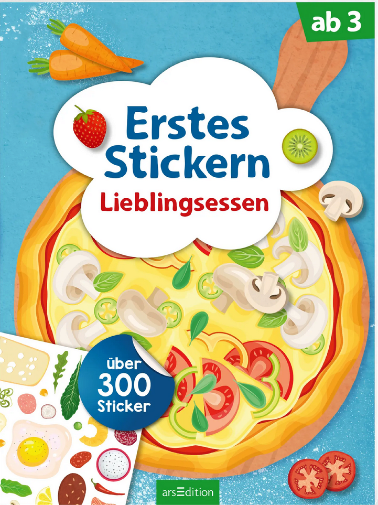 Erstes Stickern – Lieblingsessen: Über 300 Sticker | Erstes Stickerheft für Kindergartenkinder ab 3 Jahren - Bild 2