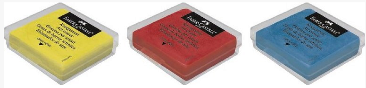 Faber Castell Gelb/Rot/Blau Faber-Castell 127321 Knetgummi Art Eraser - Sortiert - Image 3