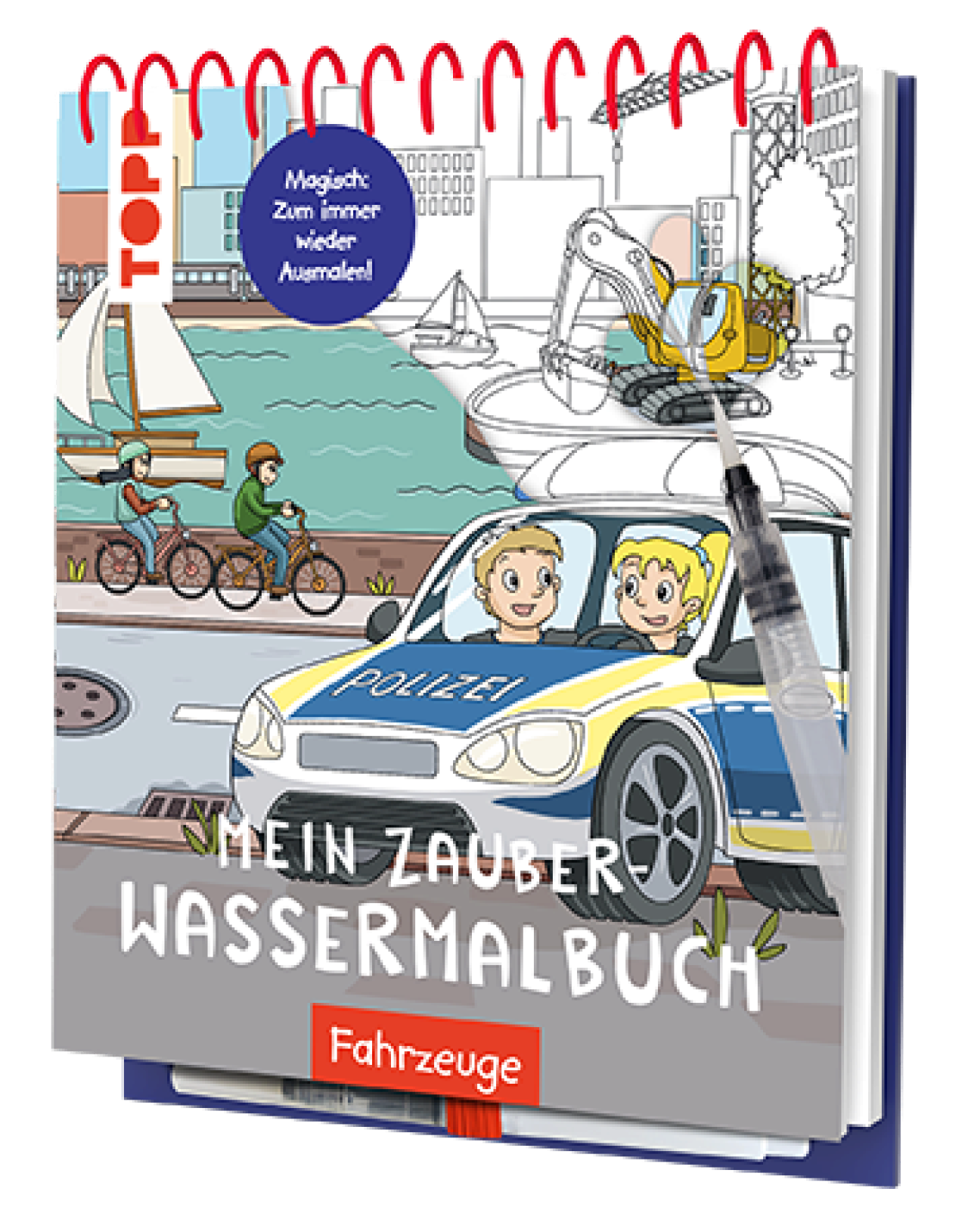 Frechverlag Topp 29149 Mein Zauber-Wassermalbuch Fahrzeuge