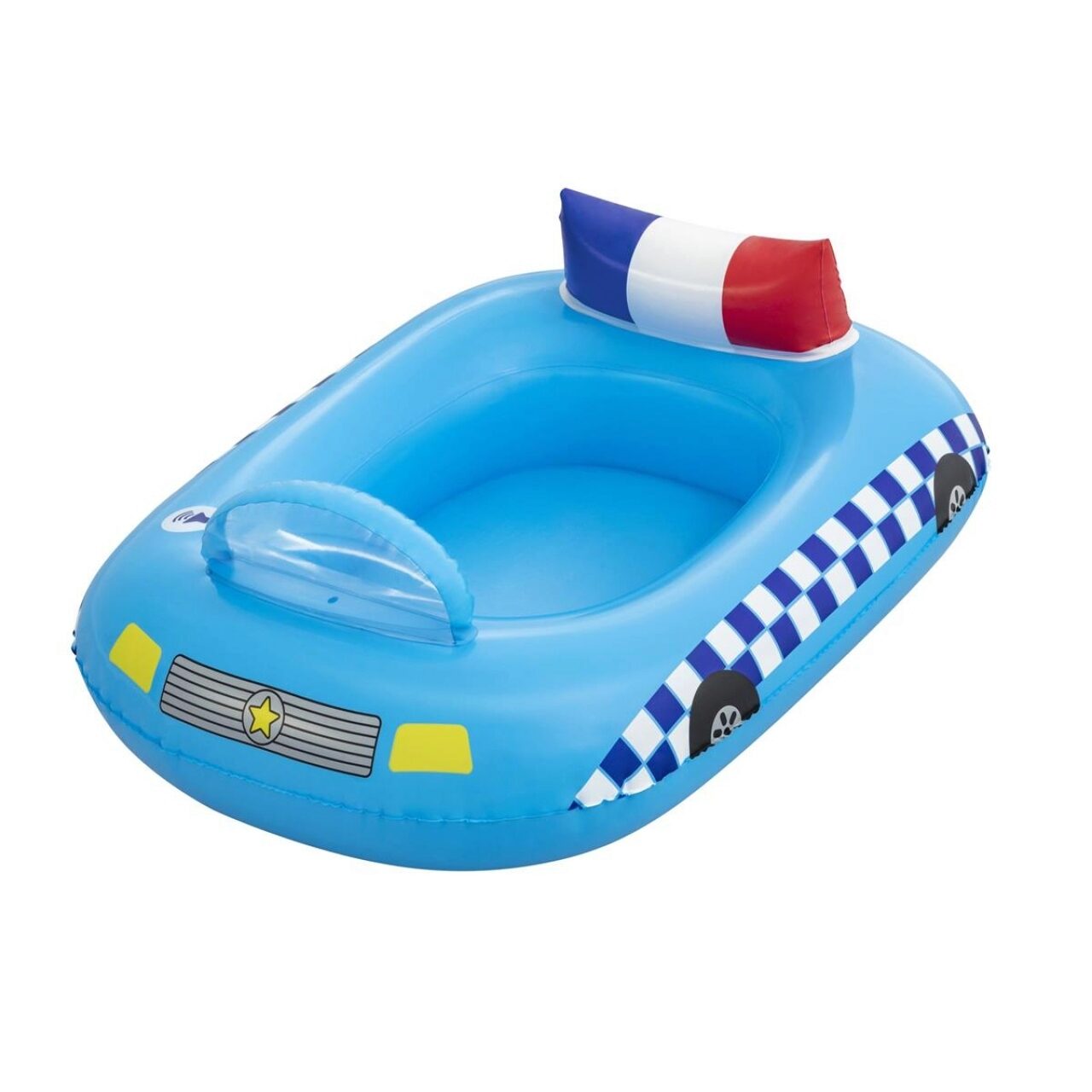 Bestway 34153 Kinder-Schlauchboot Polizeiauto Mit Lautsprecher, 88 X 66 Cm