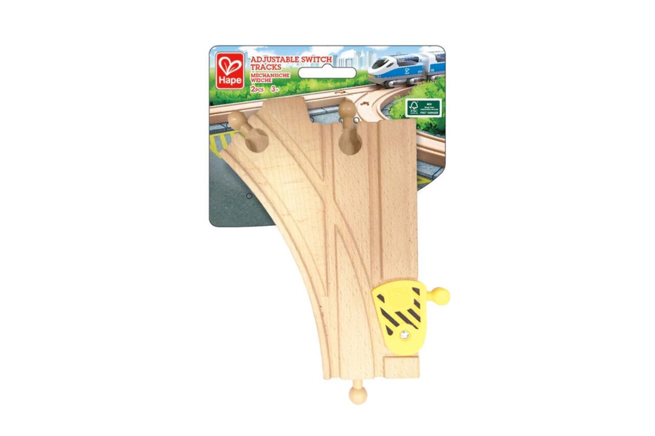 Hape E3781 Mechanische Y-Eisenbahnschienen, 2 Stück