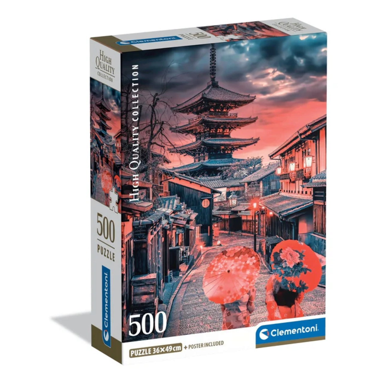 Clementoni 35599 Puzzle 500 Teile High Quality Collection Compact Evening In Kyoto