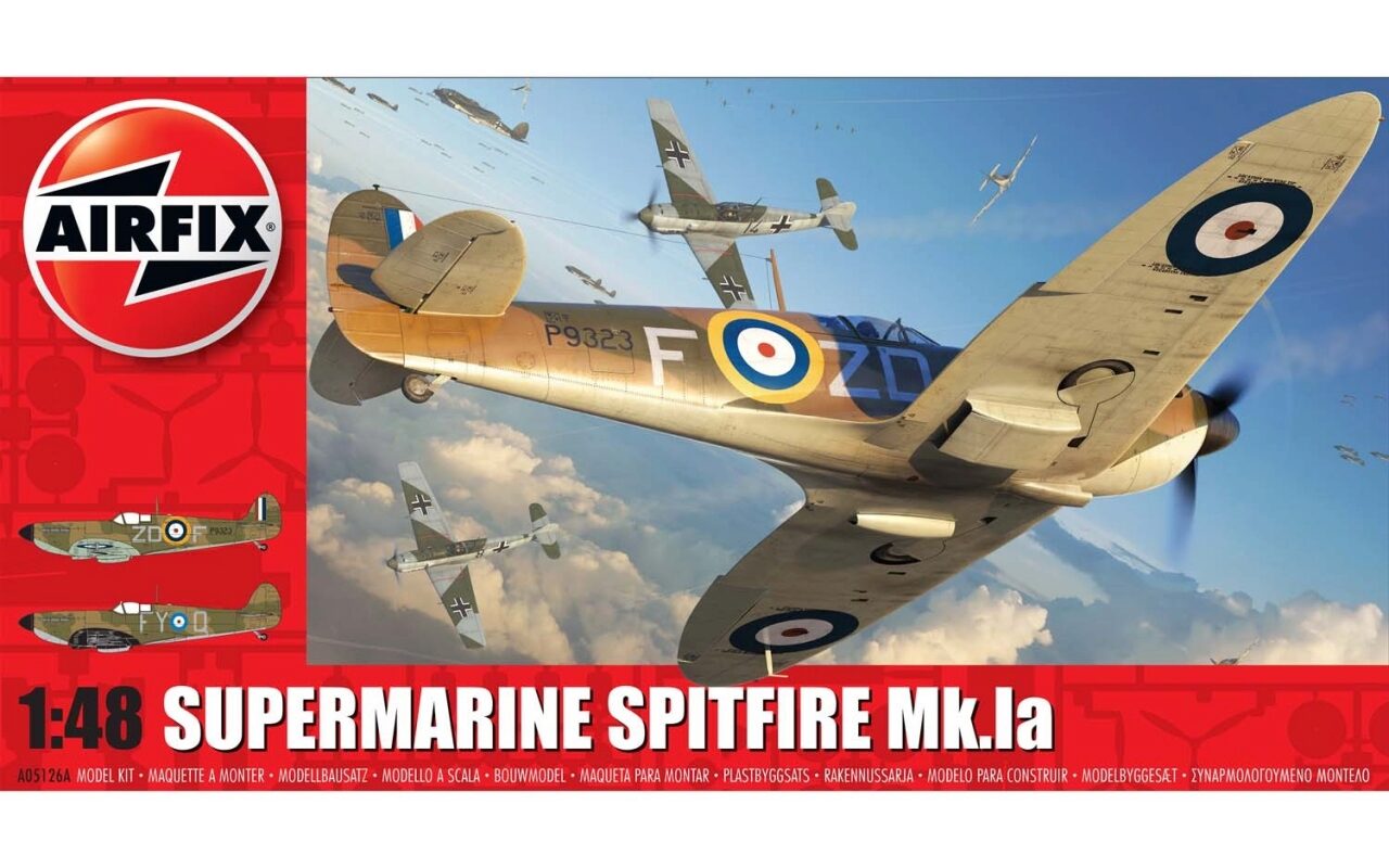 Airfix Braun/Grün Bausatz Supermarine Spitfire Mk.1 A 1:48 - Bild 5