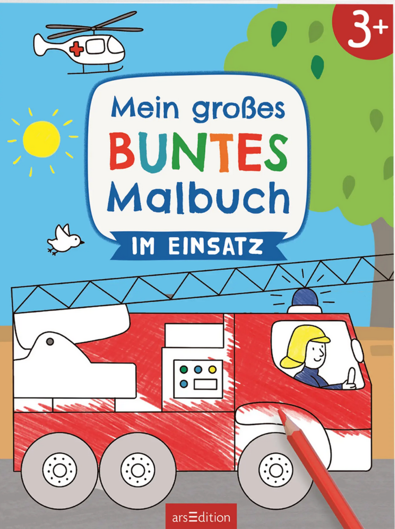 Ars Edition Jungen Schwarz Arsedition 135328 Mein Großes Buntes Malbuch – Im Einsatz