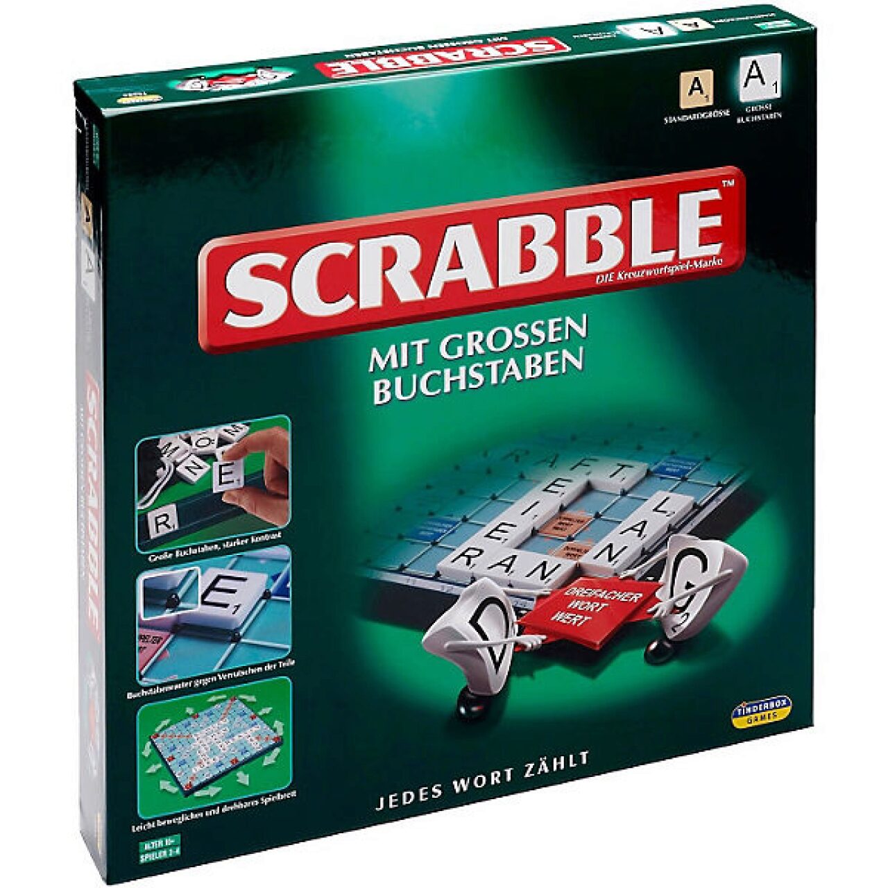Scrabble - mit grossen Buchstaben Gesellschaftsspiel füür 2-4 Spieler ab 10 J. - Bild 8