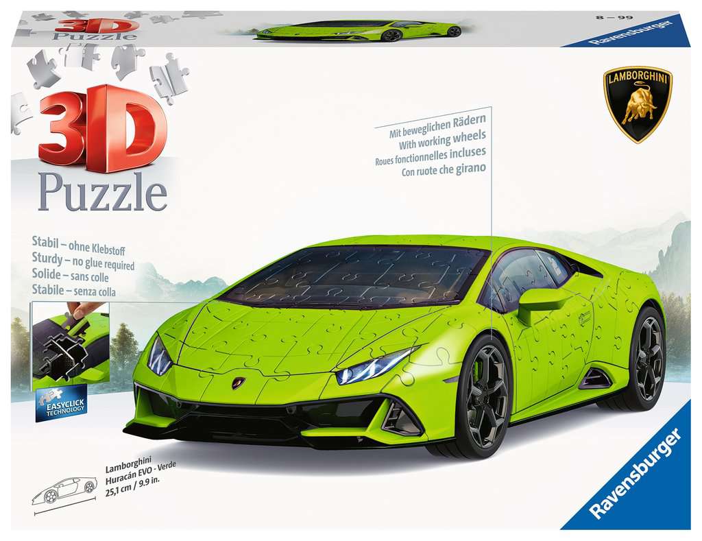 Ravensburger Grün 115593 3D Puzzle 108 Teile Lamborghini Huracán Evo Verde - Image 5