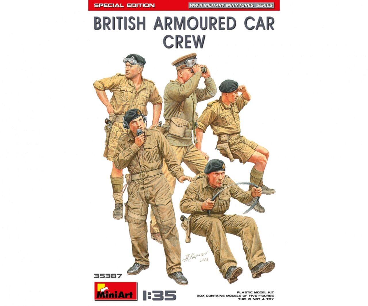 Miniart Models 550035387 1:35 Britische Spähwagenbesatzung. Sonderausgabe