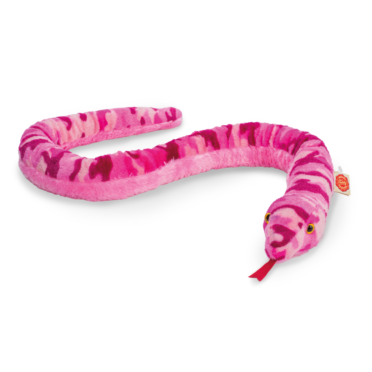 130 cm Plüschtier Neu Kuscheltier Schlange pink camouflage Teddy Hermann 