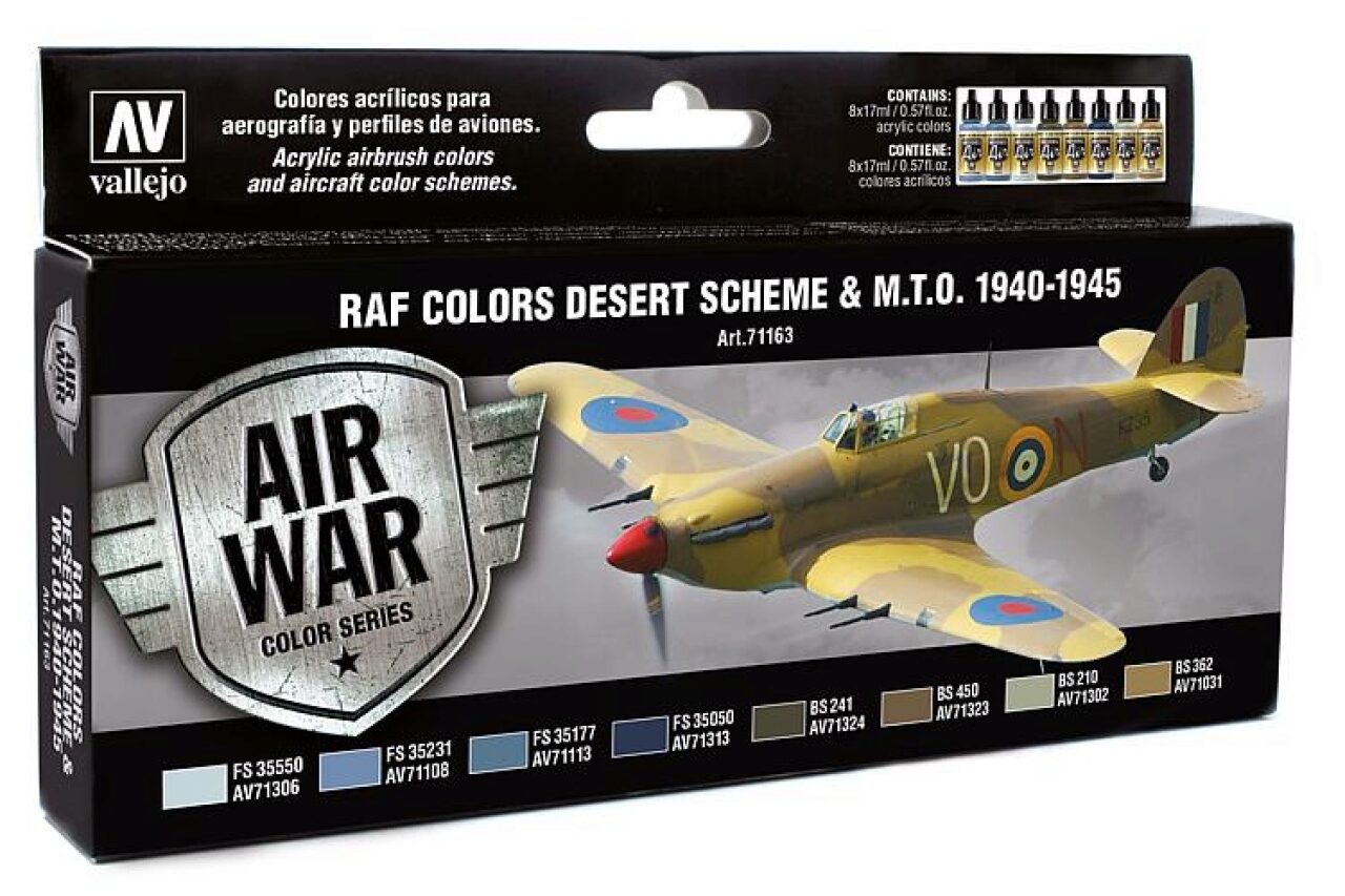 Vallejo 071163 Farb-Set, Raf Wüstentarnung Wwii, 8 X 17 Ml - Bild 3