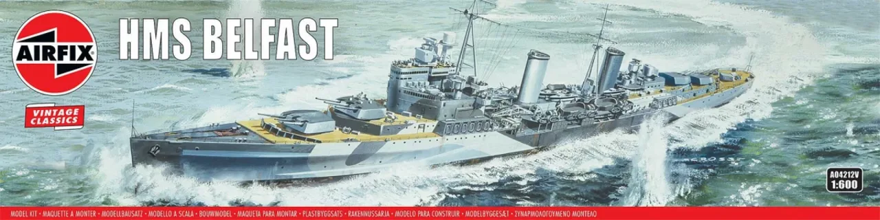 Airfix Grau/Weiss Bausatz Hms Belfast 1:600 - Bild 5
