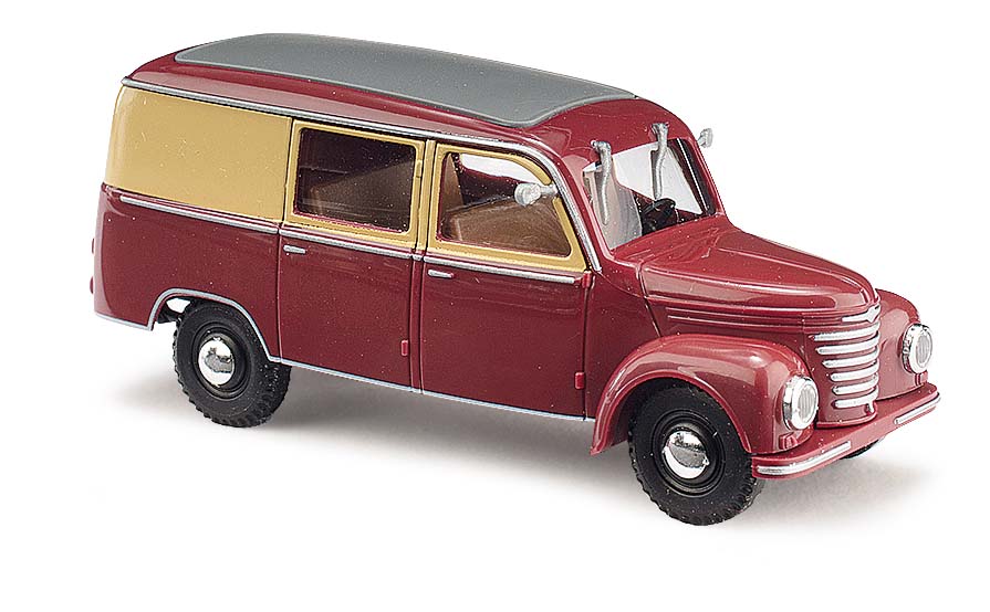Busch H0 Framo V901/2 Bus Modell - Rot, Baujahr 1954, Formneuheit Für Modellbahner