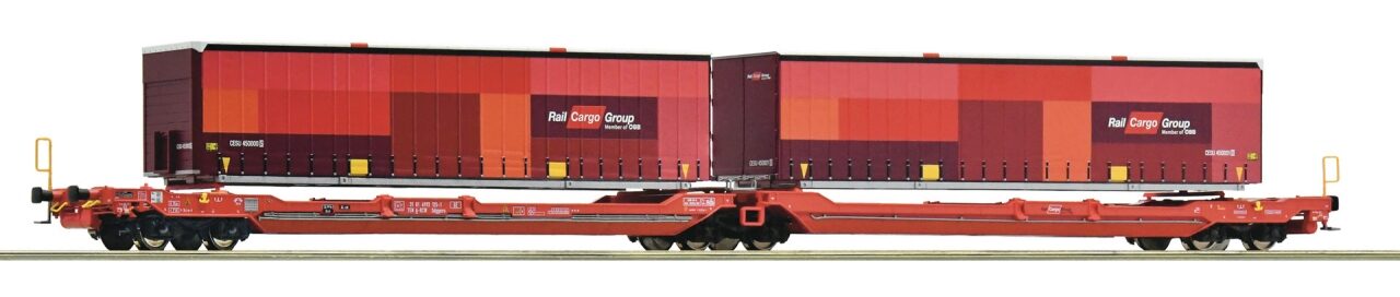 Roco 6600033 H0 Doppeltaschen-Gelenkwagen T3000e, Öbb/Rcw, Ep. Vi