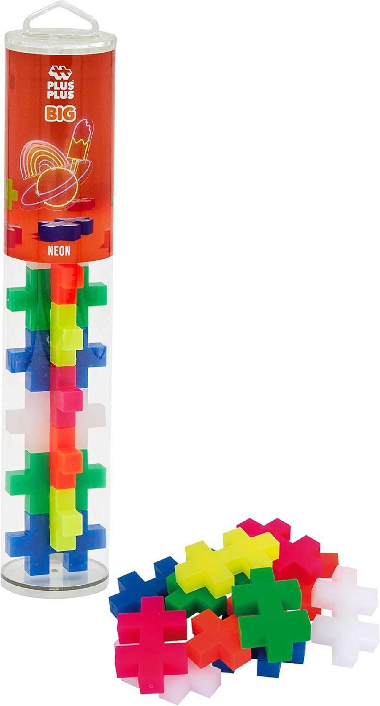 Plus-Plus Gelb/Blau Plus Plus 3286 15 Kreativ Bausteine Big Neon - Bild 3