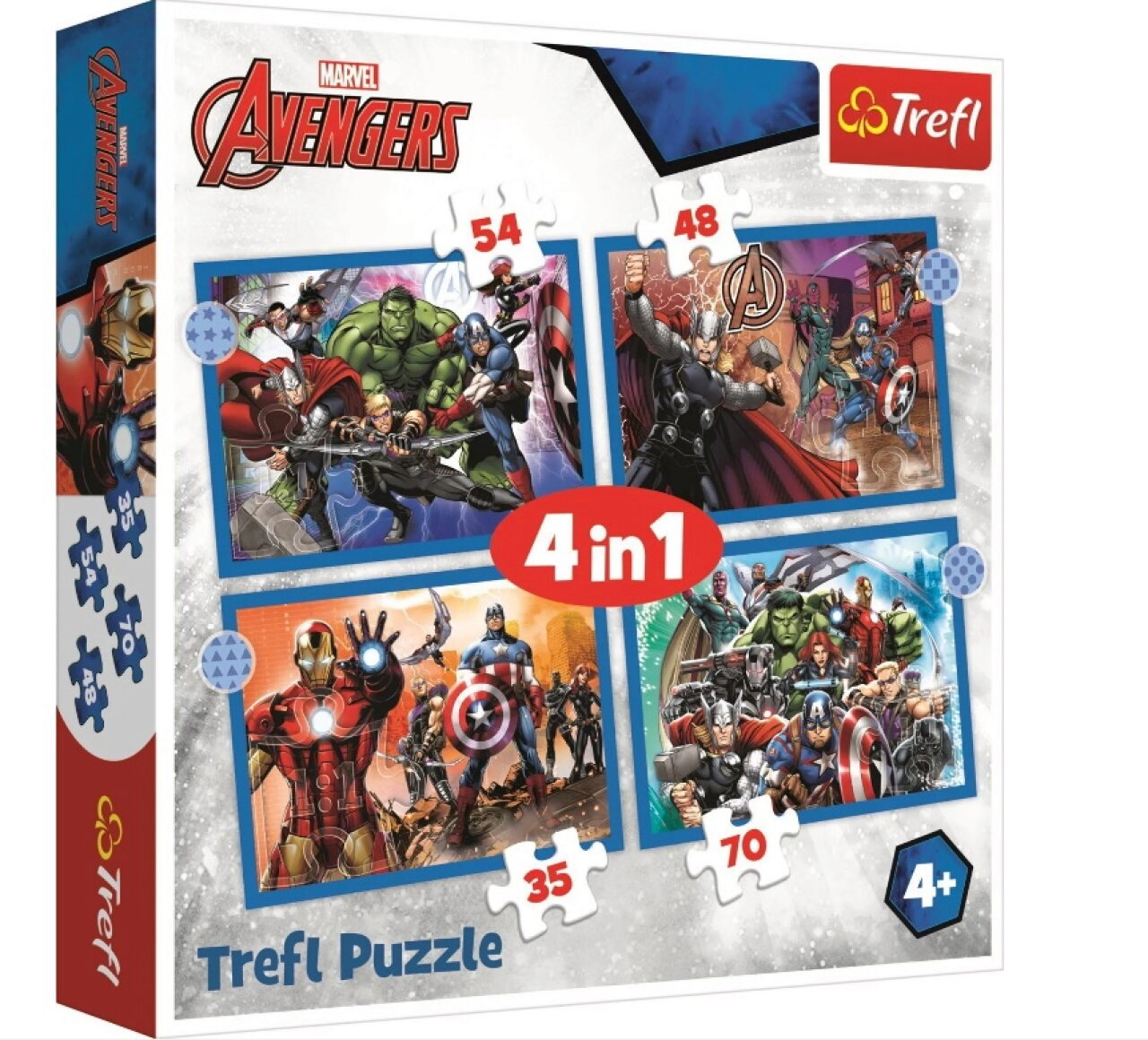 Trefl Mehrfarbig Puzzle 4In1 Avengers 35,48,54, 70 Teile (4 Teile) - Bild 6