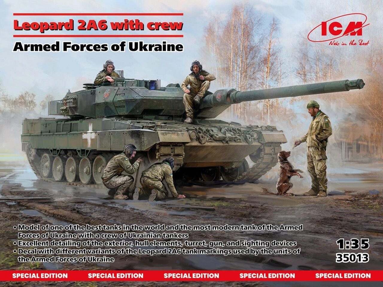 Icm 35013 1:35 Leopard 2A6 Of The Armed Forces Of Ukraine With Crew