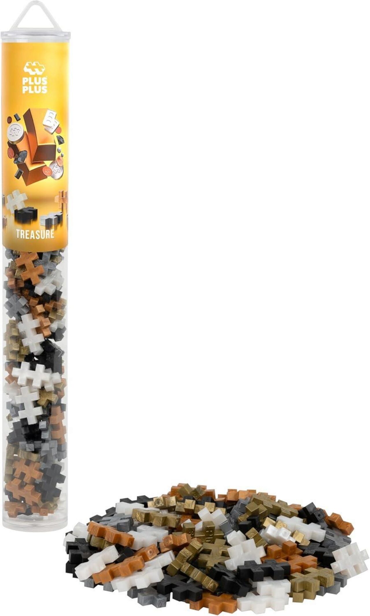 Plus-Plus Gold/Silber/Schwarz Plus Plus 4320 100 Kreativ Bausteine Schatz Colormix