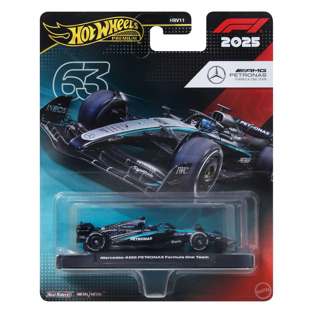 Hot Wheels Premium Mercedes-AMG PETRONAS 2025 Formula 1® Team #63 NEU / OVP - Image 9