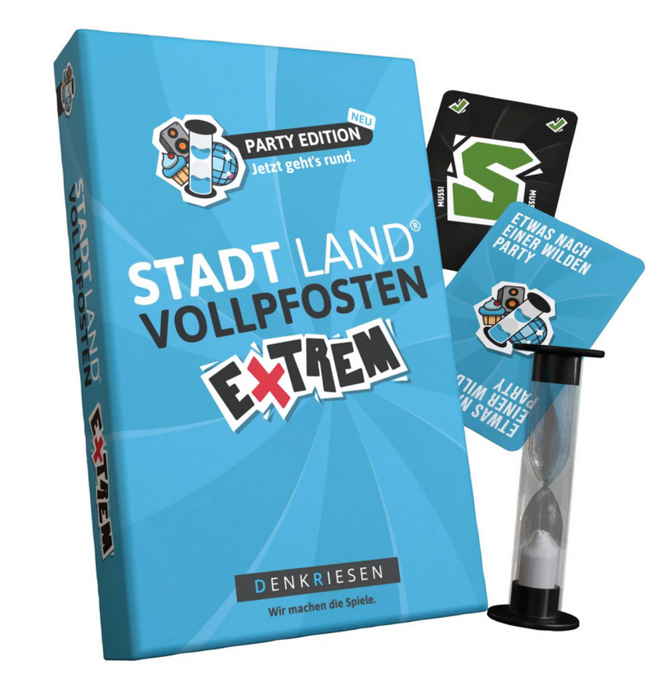 Denkriesen Sl7014 Stadt Land Vollpfosten® - Extrem - Party Edition - Jetzt Geht’s Rund.