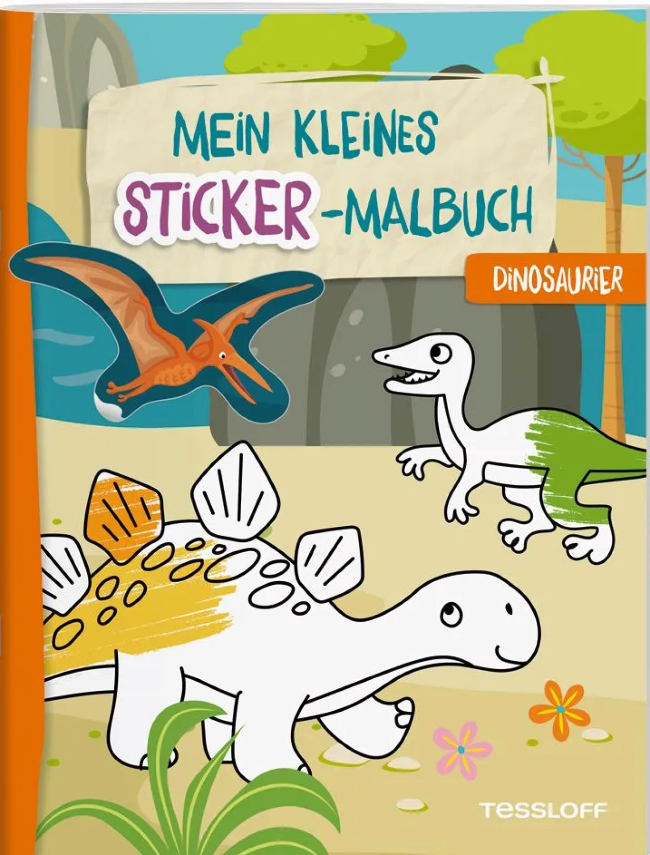 Tessloff 378864683 Mein Kleines Sticker-Malbuch. Dinosaurier