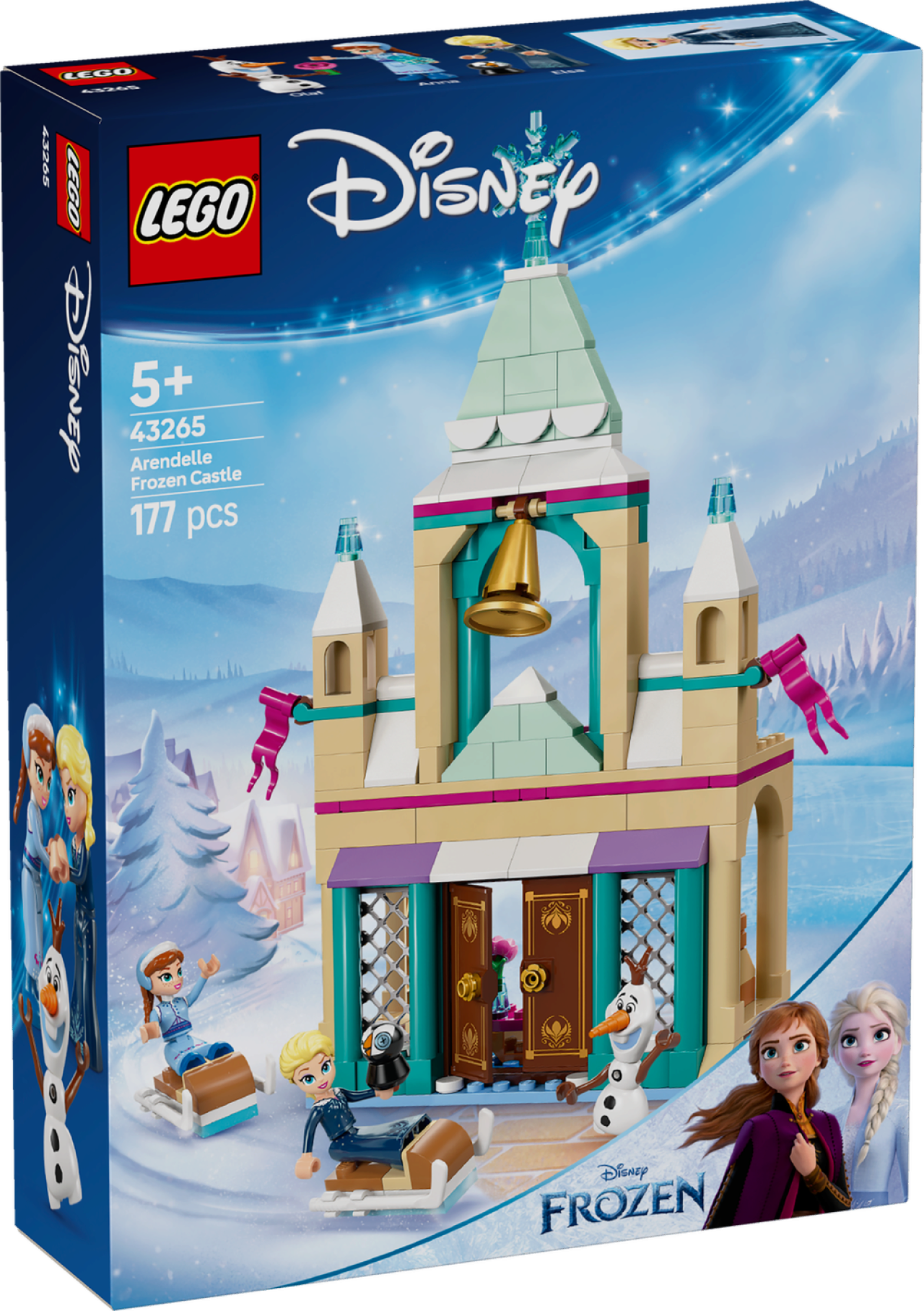 LEGO 43265 Disney Das Arendelle Schloss, 3 Figuren, 2 Betten, 2 Schlitten - Bild 3