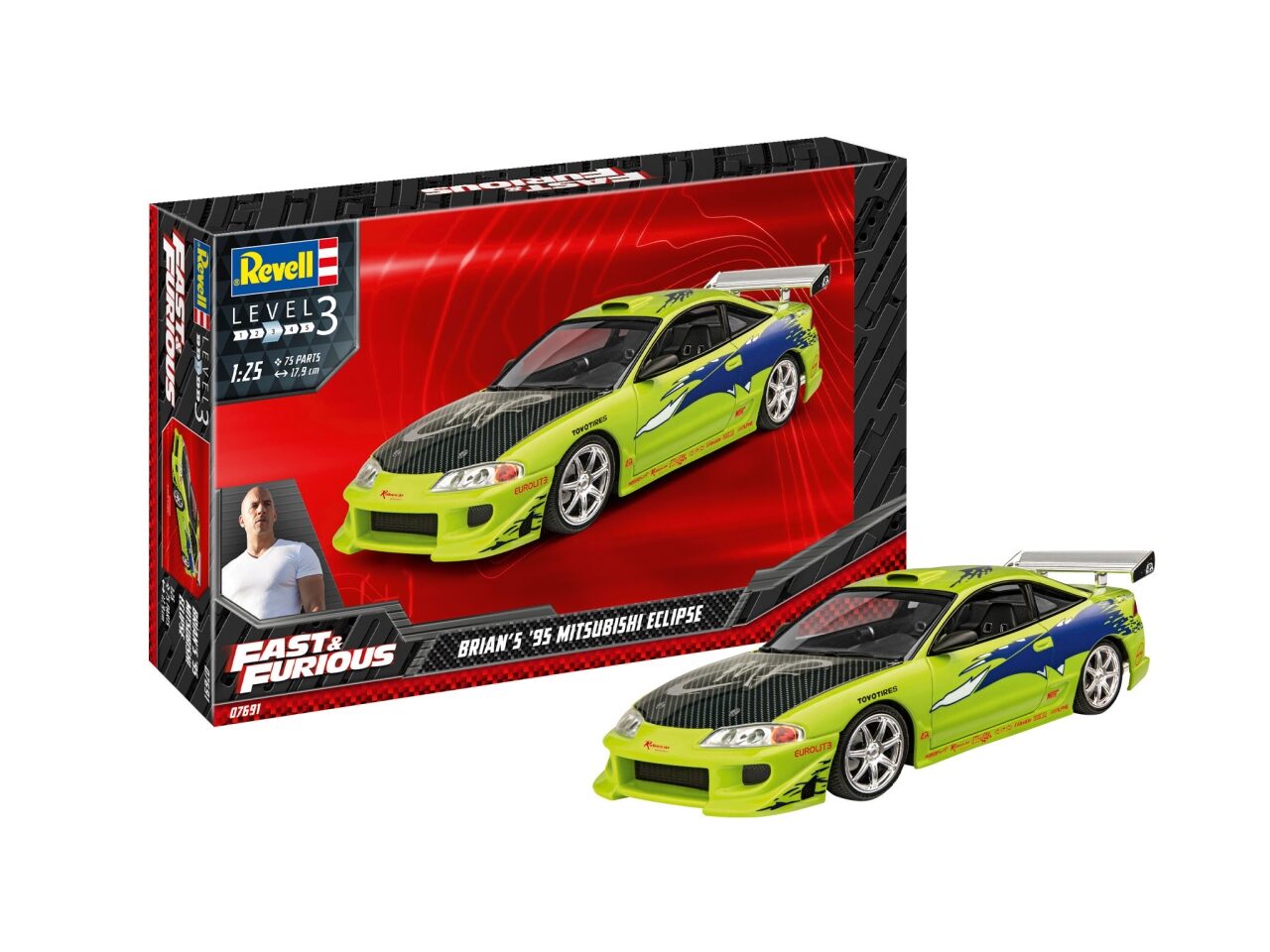 Revell 07691 1:25 Fast & Furious Brian's 1995 Mitsubishi Eclipse - Bild 4