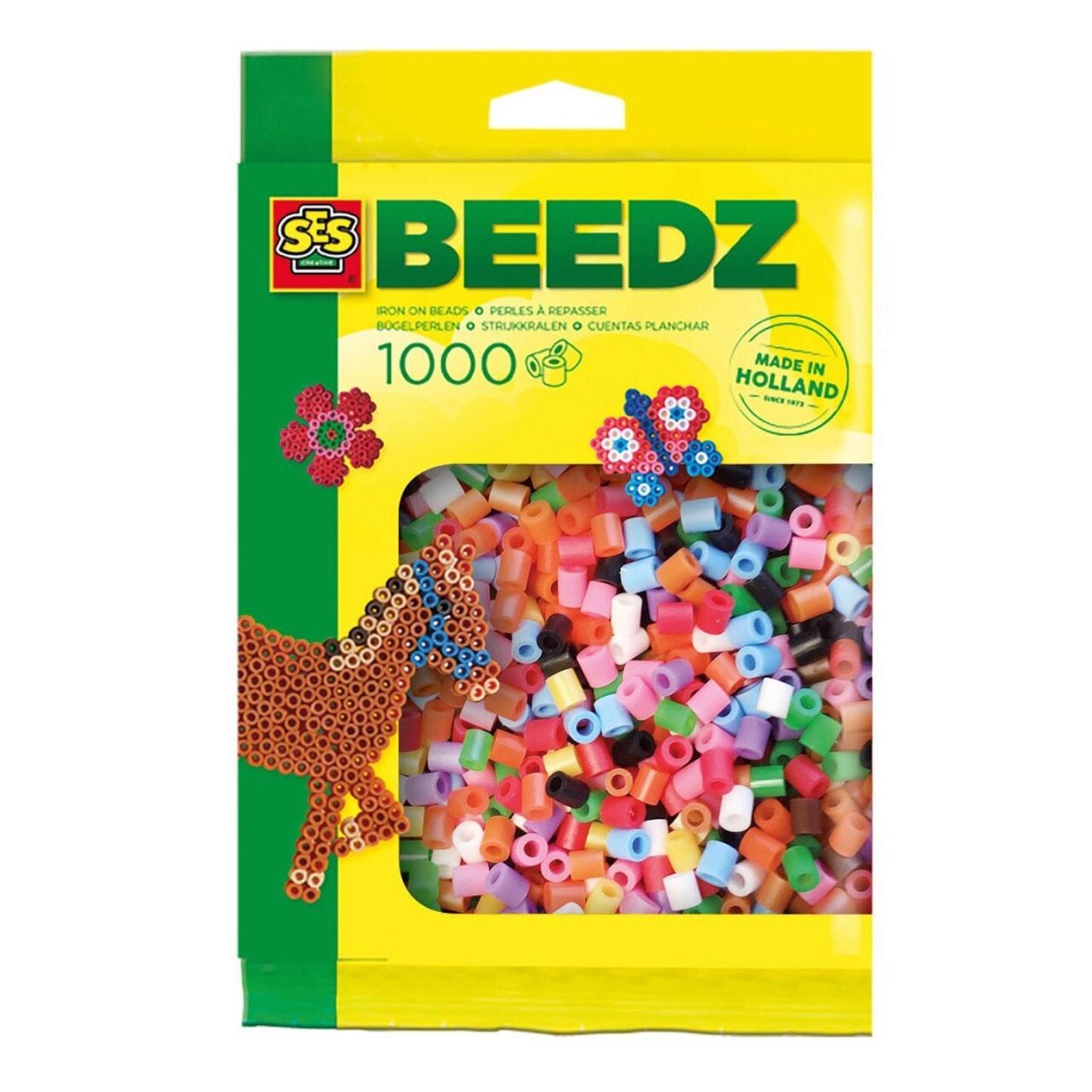 SES Creative Beedz Bügelperlen 1000 Stück Basic Mix, 1000 Stück(e), 5 Jahr(e), Junge/Mädchen, Kind, Kunststoff, Mehrfarbig - Bild 4