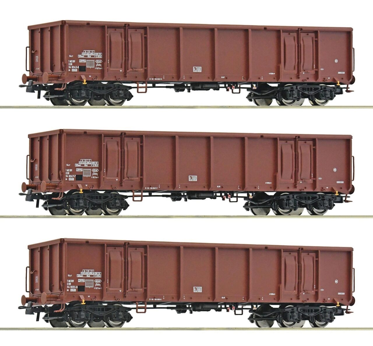 Roco 6600103 H0 3-Tlg. Set: Offene Güterwagen Eas 5948, Dr, Ep. Iv - Bild 4