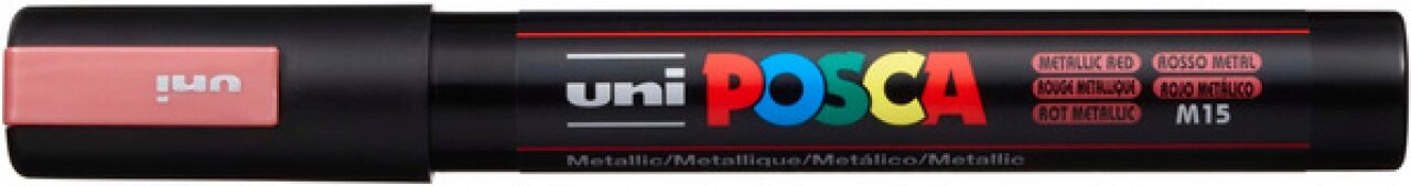 Uni Marker Uni Posca Pc-5M Marker Rot Metallic Uni Posca Pc-5M Marker - Bild 3