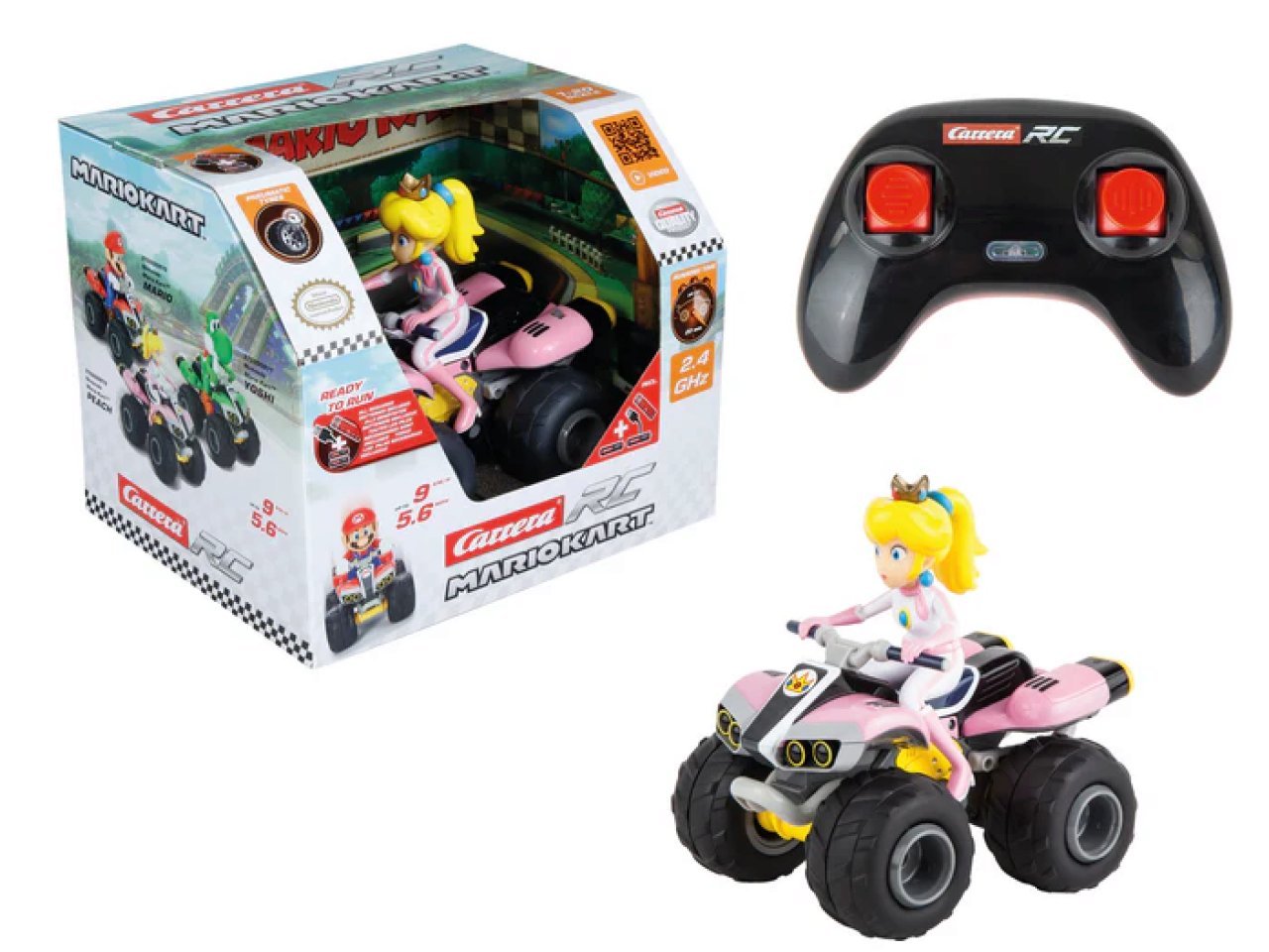 Carrera Rc Rosa 370200972 1:20 2,4Ghz Mario Kart(Tm) Peach - Quad